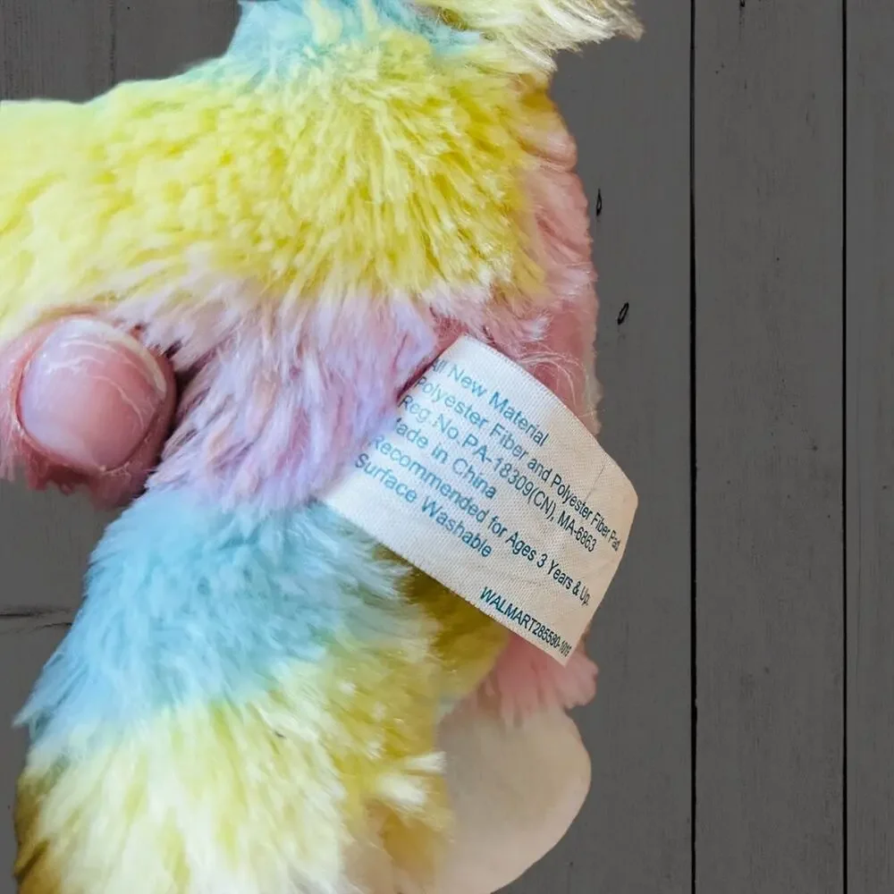 Striped Easter Bunny Llama plush Tie Die 10
